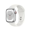 Bild 1 von Watch Series 8 GPS + Cellular 41mm Aluminiumgehäuse Silber mit weißem Sportarmband - Regular - 0%-Finanzierung (PayPal)