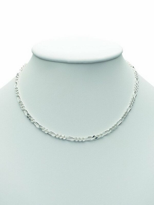 Bild 1 von Adelia´s Silberkette 925 Silber Figaro Halskette 50 cm Ø 3,4 mm, Silberschmuck für Damen
