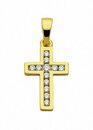 Bild 1 von Adelia´s Kettenanhänger 925 Silber Kreuz Anhänger mit Zirkonia, mit Zirkonia Silberschmuck für Damen & Herren