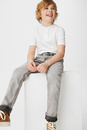 Bild 1 von C&A Slim Jeans-Bio-Baumwolle, Grau, Größe: 128