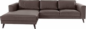 INOSIGN Ecksofa Junis, in moderner Optik, Braun