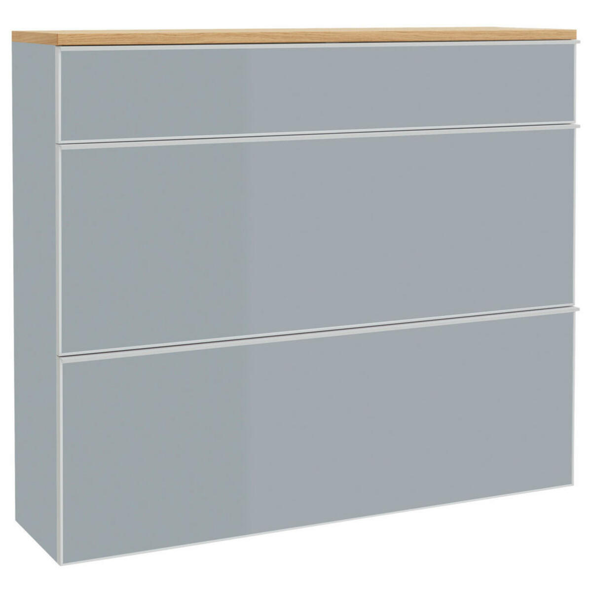 Bild 1 von Hängeschuhschrank, Grau, Eiche, Holzwerkstoff, Balkeneiche, furniert, 8 Fächer, 1 Schubladen, 120x102x31 cm, Made in Germany, Dgm, DGM-Klimapakt, erweiterbar, Typenauswahl, hängend, Garderobe, Sch