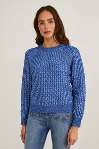 C&A Pullover-recycelt, Blau, Größe: XS