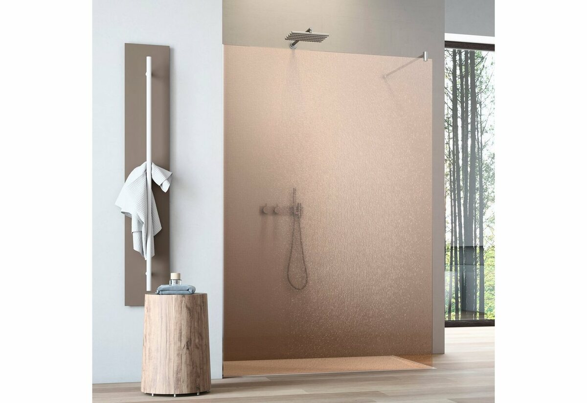 Bild 1 von maw by GEO Walk-in-Dusche flex A-W001CBR, Einscheibensicherheitsglas, Crash-Glas Bronze