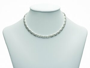 Adelia´s Silberkette 925 Silber S Panzer Halskette 50 cm Ø 4,6 mm, Silberschmuck für Damen