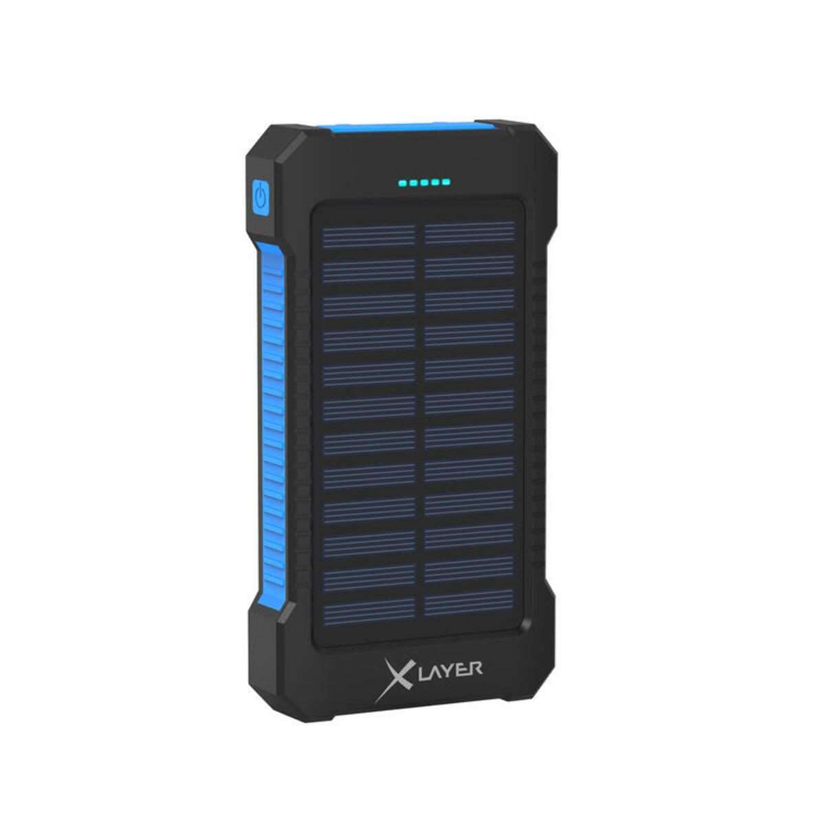 Bild 1 von Zusatzakku XLayer Powerbank PLUS Solar Black/Blue 8.000 mAh