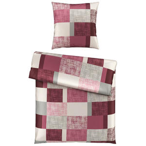 Novel Bettwäsche Cuby, Bordeaux, Textil, Karo, 135 cm, pflegeleicht, atmungsaktiv, schadstoffgeprüft, Schlaftextilien, Bettwäsche, Bettwäsche
