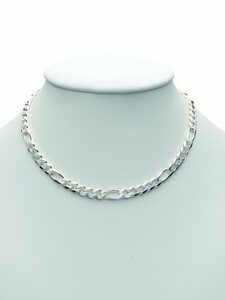 Adelia´s Silberkette 925 Silber Figaro Halskette 50 cm Ø 5,1 mm, Silberschmuck für Damen