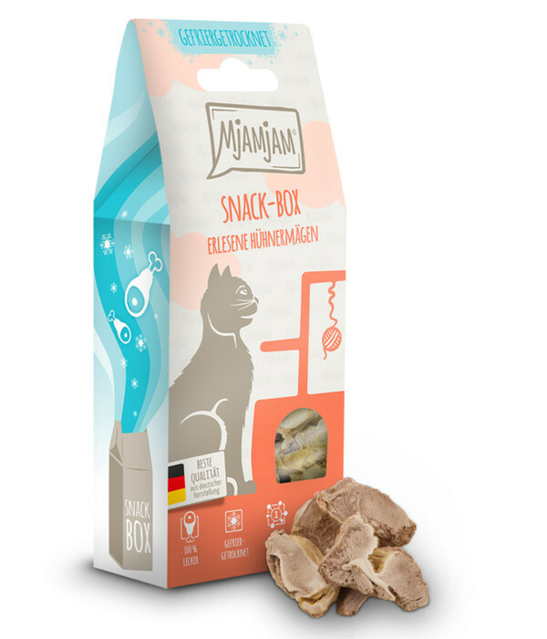 Bild 2 von MjAMjAM® Katzensnack Snackbox erlesene Hühnermägen, Adult, 35 g