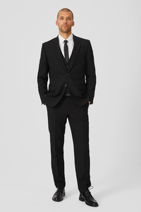 C&A Anzug mit Zweithose-Regular Fit-4 teilig, Schwarz, Größe: 24