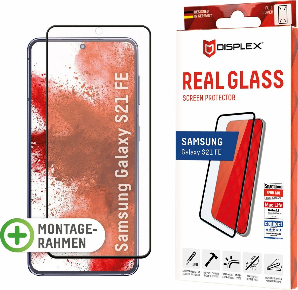 Bild 1 von Displex DISPLEX Real Glass FC für Samsung Galaxy S21 FE, Displayschutzfolie