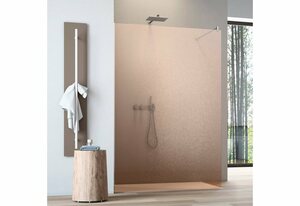 maw by GEO Walk-in-Dusche flex A-W001CBR, Einscheibensicherheitsglas, Crash-Glas Bronze