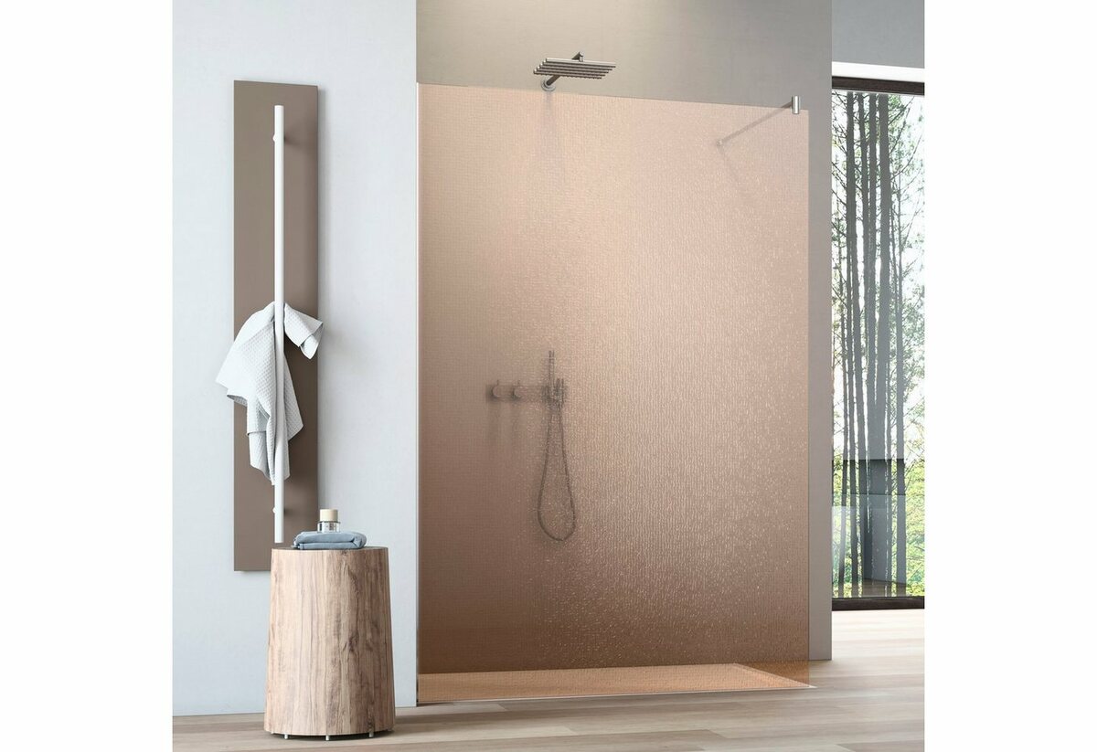 Bild 1 von maw by GEO Walk-in-Dusche flex A-W001CBR, Einscheibensicherheitsglas, Crash-Glas Bronze
