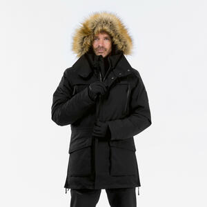 Winterjacke Parka Herren warm bis -20°C wasserdicht - SH900 schwarz Schwarz