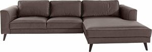 INOSIGN Ecksofa Junis, in moderner Optik, Braun