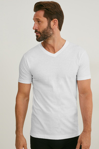 C&A Multipack 3er-Unterhemd-seamless-Bio-Baumwolle, Weiß, Größe: S