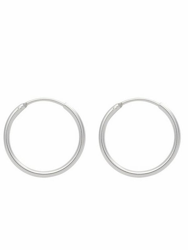 Bild 1 von Adelia´s Paar Ohrhänger 925 Silber Ohrringe Creolen Ø 13 mm, Silberschmuck für Damen
