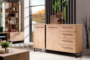 INOSIGN Sideboard Sardinia, Breite ca. 159 cm, Beige|schwarz