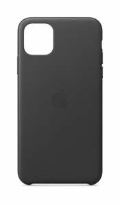 iPhone 11 Pro Max Leder Case - Schwarz Handyhülle