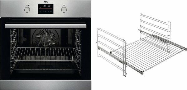 Bild 1 von AEG Einbaubackofen 6000 BPB355060M 944 188 764, mit Vollauszug, Pyrolyse-Selbstreinigung