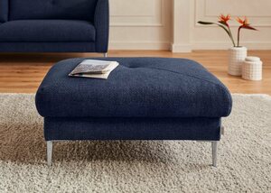 Guido Maria Kretschmer Home&Living Hocker Chilltime, mit eleganter Kreuznaht auf der Sitzfläche, Blau