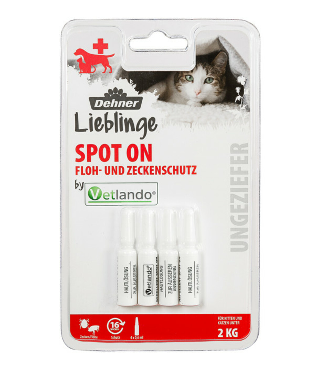 Bild 1 von Dehner Lieblinge Floh- und Zeckenschutz Spot On für Kitten, 4 x 0,6ml