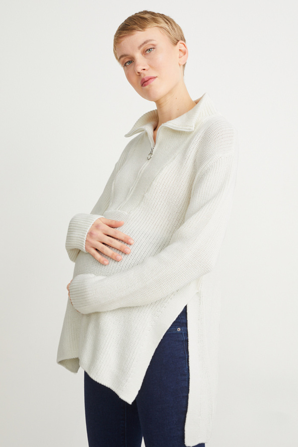 Bild 1 von C&A Still-Pullover, Weiß, Größe: XS