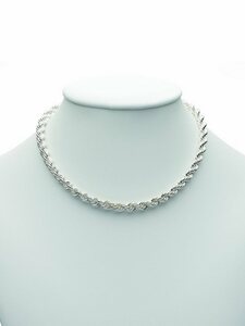 Adelia´s Silberkette 925 Silber Kordel Halskette 45 cm Ø 5,5 mm, Silberschmuck für Damen