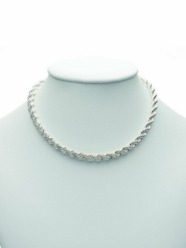 Bild 1 von Adelia´s Silberkette 925 Silber Kordel Halskette 45 cm Ø 5,5 mm, Silberschmuck für Damen