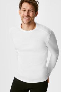 C&A Multipack 3er-Langarmshirt-Bio-Baumwolle, Weiß, Größe: S
