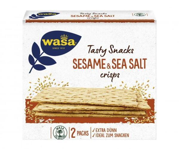 Bild 1 von Wasa Knäckebrot Tasty Snacks Sesame & Sea Salt crisps