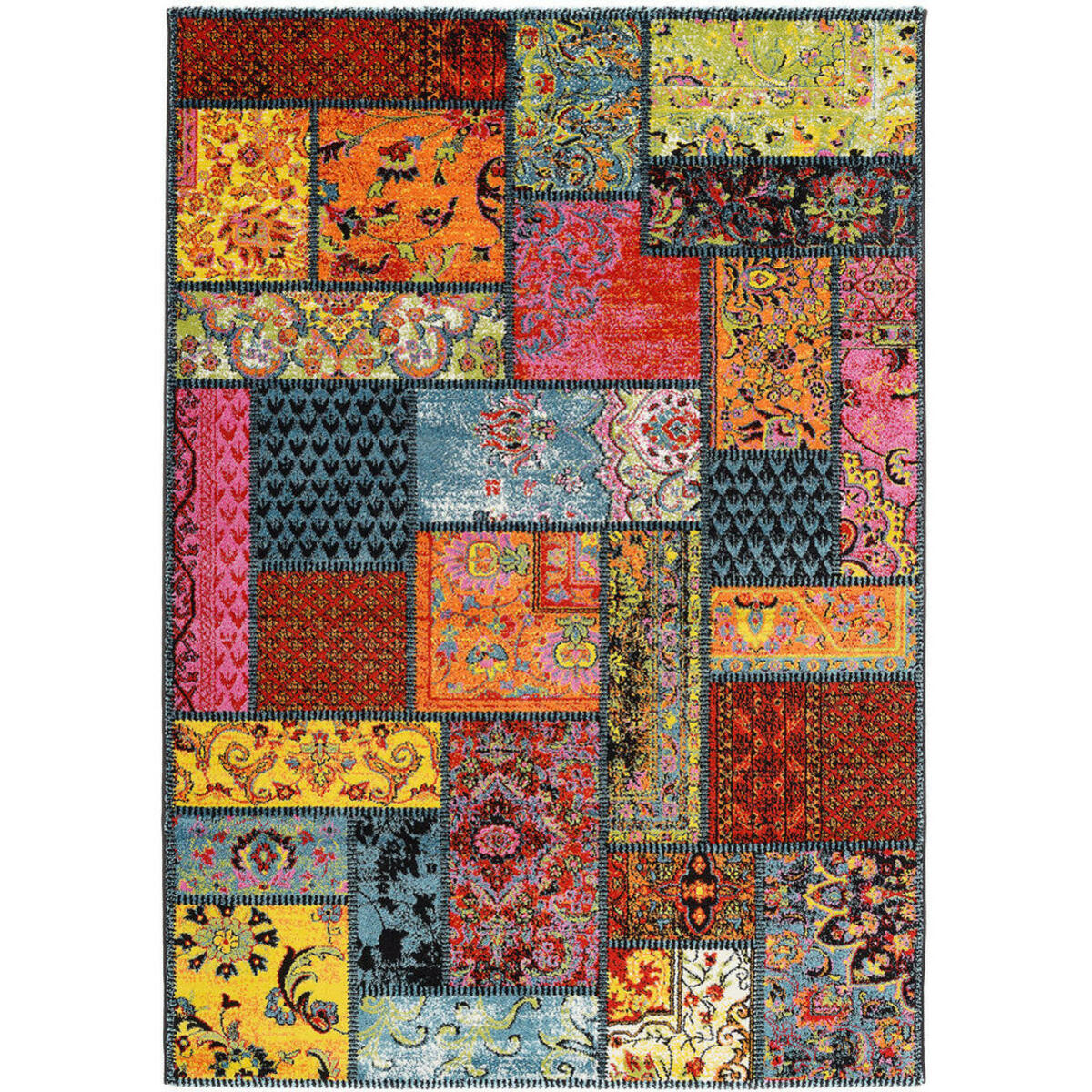 Bild 1 von Novel Webteppich, Mehrfarbig, Textil, Ornament, rechteckig, 65 cm, Oeko-Tex® Standard 100, für Fußbodenheizung geeignet, pflegeleicht, Teppiche & Böden, Teppiche, Moderne Teppiche