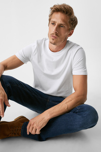 C&A Multipack 5er-T-Shirt-Bio-Baumwolle, Weiß, Größe: S