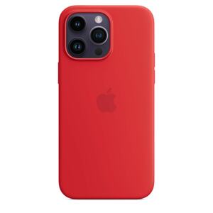 iPhone 14 Pro Max Silikon Case mit MagSafe - (PRODUCT)RED Handyhülle