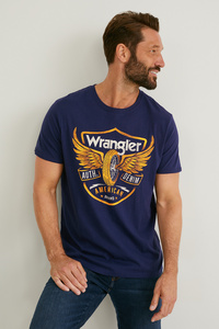 C&A Wrangler-T-Shirt, Blau, Größe: S
