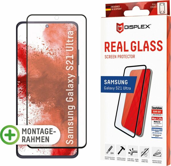 Bild 1 von Displex DISPLEX Real Glass Panzerglas für Samsung Galaxy S21 Ultra 5G (6,8) für Samsung S21 Ultra, Displayschutzglas, 1 Stück
