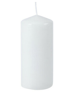 Einfarbige Stumpenkerze
       
    355 g  ca. 6,8 x 15 cm
   
      weiß