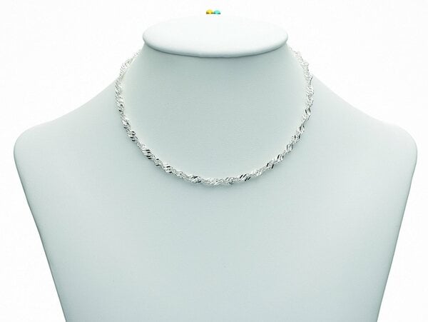 Bild 1 von Adelia´s Silberkette 925 Silber Singapur Halskette 50 cm Ø 3,5 mm, Silberschmuck für Damen