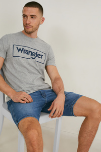 C&A Wrangler-T-Shirt, Grau, Größe: S