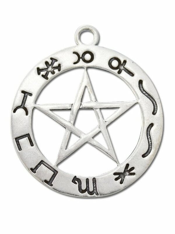 Bild 1 von Adelia´s Amulett Anhänger Siegel der Hexerei (versilbert), Planeten Pentagramm - Erfolg bei Zaubersprüchen