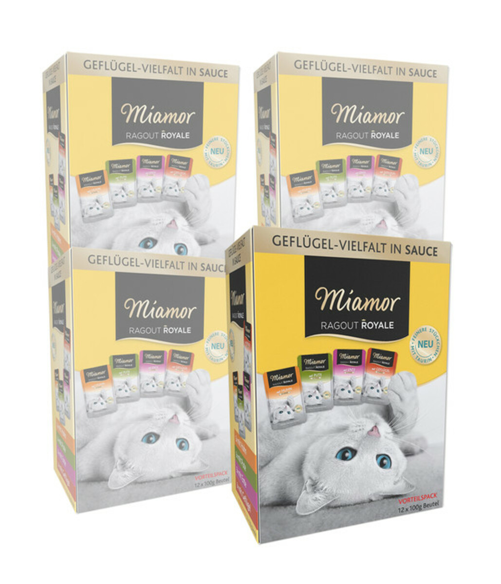 Bild 1 von Miamor Nassfutter für Katzen Ragout Royale Geflügel-Vielfalt in Sauce, Adult, 4 x 1,2 kg