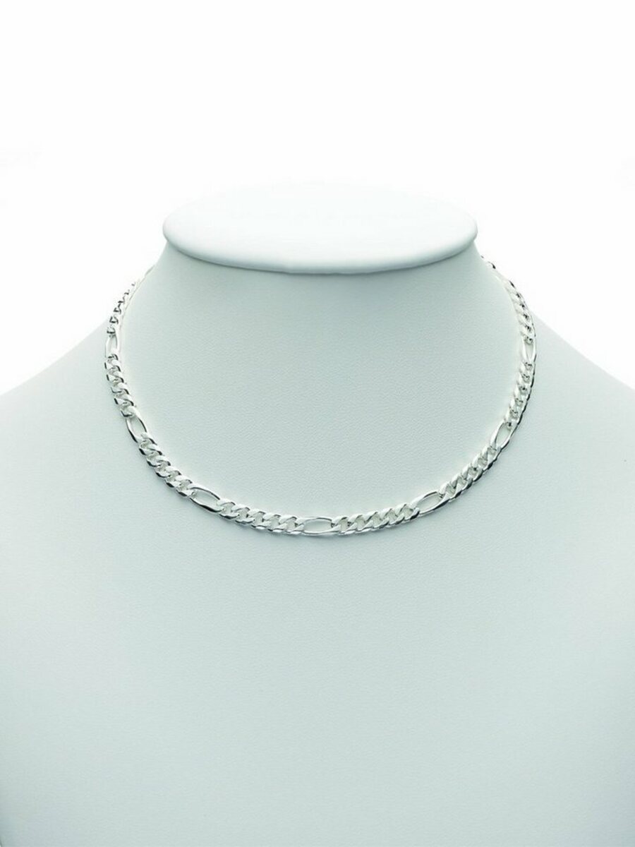 Bild 1 von Adelia´s Silberkette 925 Silber Figaro Halskette 55 cm Ø 4,4 mm, Silberschmuck für Damen