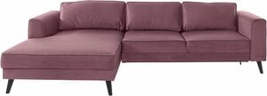 INOSIGN Ecksofa Junis, in moderner Optik, Rosa