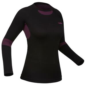 Skiunterwäsche Funktionsshirt Damen Seamless - BL 580 I-Soft schwarz/violett Rosa|schwarz