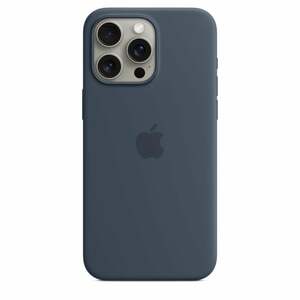 iPhone 15 Pro Max Silikon Case mit MagSafe - Sturmblau