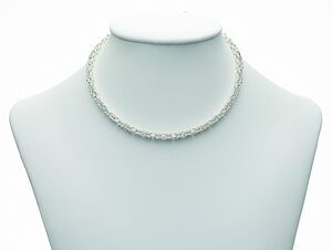 Adelia´s Silberkette 925 Silber Königskette Halskette 50 cm Ø 3,4 mm, Silberschmuck für Damen