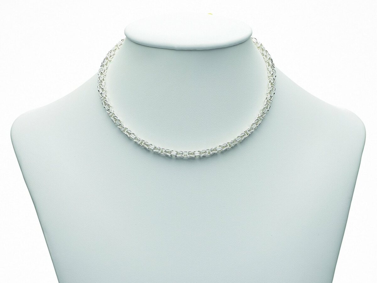 Bild 1 von Adelia´s Silberkette 925 Silber Königskette Halskette 50 cm Ø 3,4 mm, Silberschmuck für Damen