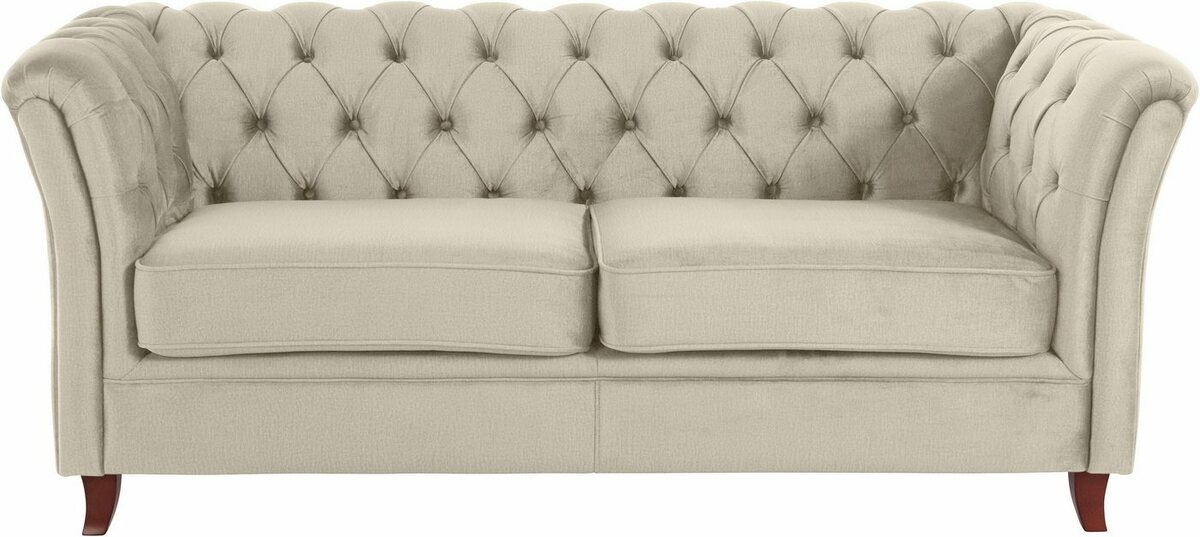 Bild 1 von Home affaire Chesterfield-Sofa Reims, mit echter Chesterfield-Knopfheftung, hochwertige Verarbeitung, Beige