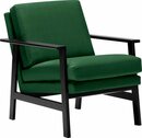 Bild 1 von LOVI Sessel Pepper, Gestell schwarz aus massiver Buche im Retro Style, Grün