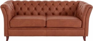 Home affaire Chesterfield-Sofa Reims, mit echter Chesterfield-Knopfheftung, hochwertige Verarbeitung, Braun